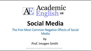 Social Media Lecture: The Five Most Common Negative Effects of Social Media