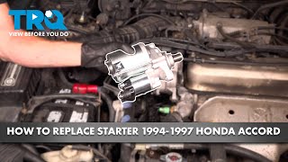 How to Replace Starter 1994-1997 Honda Accord