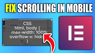 How To Fix Horizontal Scroll Mobile Scrolling Website Elementor