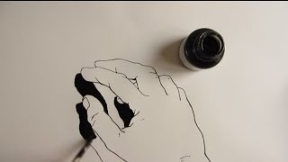 How to Draw a Hand using pen and ink