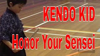 Kendo Kid Honour Your Sensei