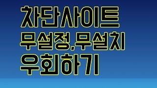 차단사이트 무설정,무설치로 5초만에 우회 접속