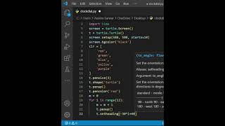 Clock Dial Animation || Python || Turtle