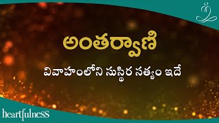 అంతర్వాణి | వివాహంలోని సుస్థిర సత్యం ఇదే | Heartfulness Telugu | 24-01-2024