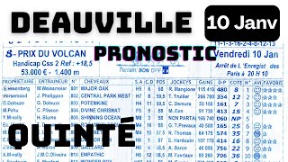 Programme 10 Janvier Programme Quinté du demain DEAUVILLE