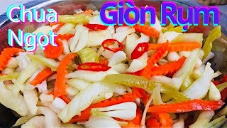 Cách Làm Dưa Món Chua Ngọt Giòn Rụm  Để Được Lâu ||Bí Quyết Làm Dừa Món Giòn Lâu 79