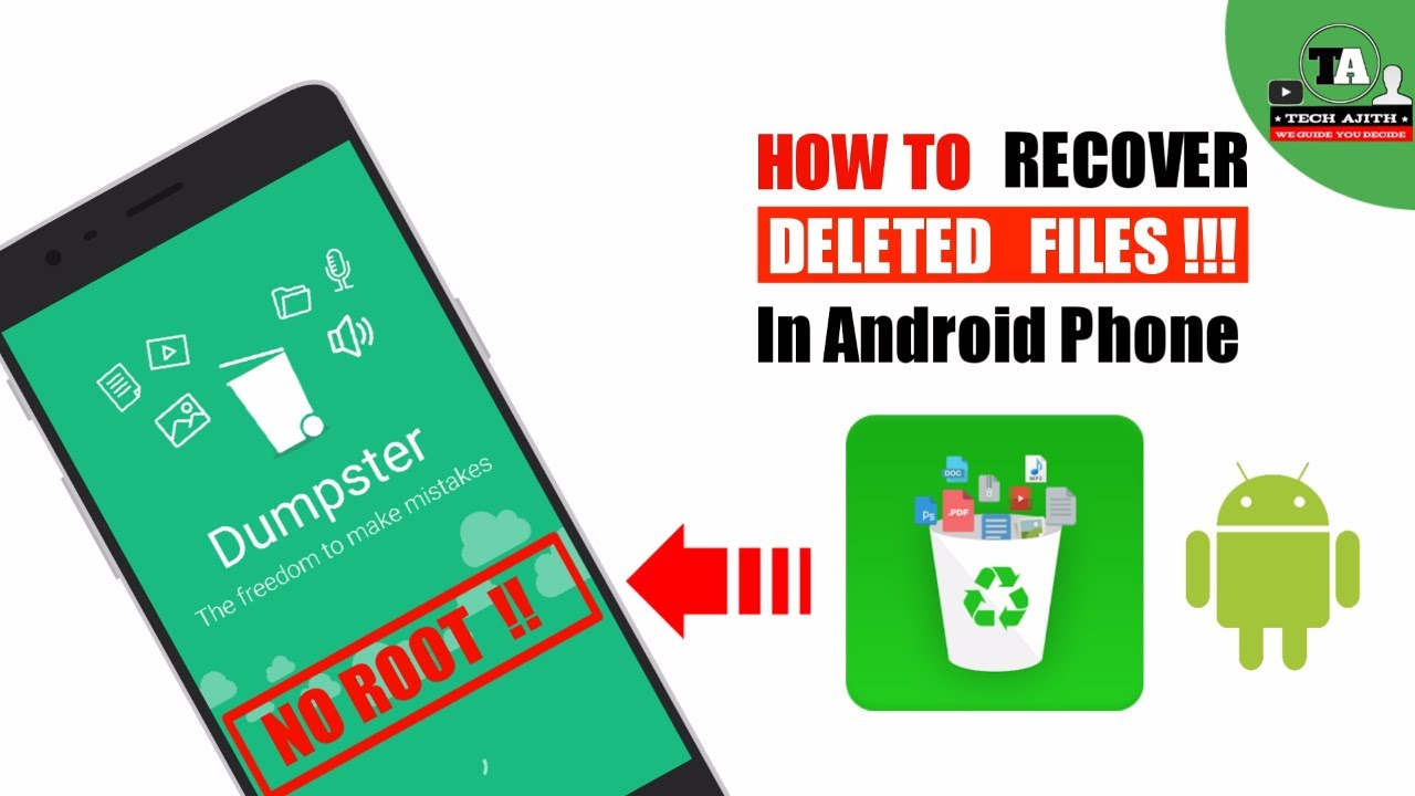 How To Recover Deleted Files In Android NO ROOT ! - YouTube