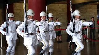 20190825國父紀念館(Dr. Sun Yat-Sen Memorial Hall)海軍儀隊『陸戰儀隊』交接(Changing of the Guard)開館哨+奪命槍+禮兵長單人表演