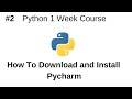 How to install and download pycharm