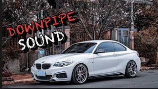 BMW 220i (Stage 1) tuned with Downpipe x Muffler delete Exhaust Sound