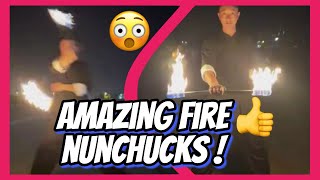 Amazing Fire Nunchaku(Nunchucks) Performance 【Part-1】 #shorts #nunchaku  #KungFu