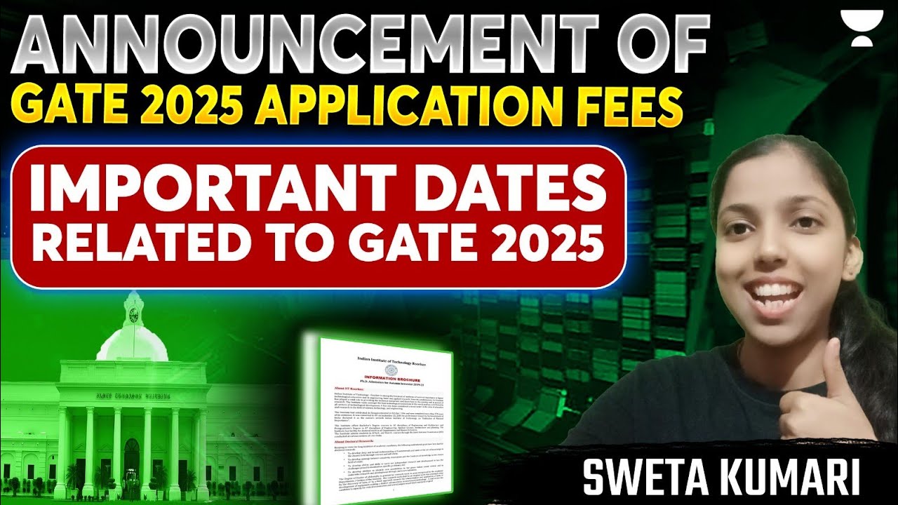 Announcement Of GATE 2025 Application Fees | IIT Roorkee Official ...