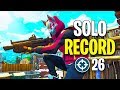 I Beat my Solo Kill Record on Fortnite (26 KILLS)