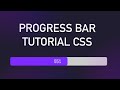 Progress Bar Tutorial CSS, HTML, JavaScript