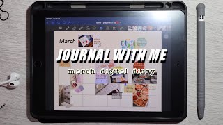 Journal with Me｜march digital diary｜三月平板日記｜chill｜GoodNotes5