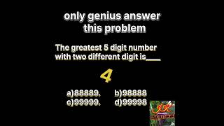 The greatest 5 digit number with two different digit is?