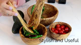 Ruccello Olive Oil Olive Wood Bowls