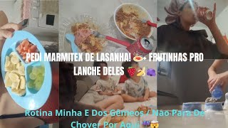 NOSSA ROTINA || PEDI MARMITEX DE LASANHA 🍝 + FRUTINHAS VARIADAS PRA ELES! 🤤👩‍👦‍👦 #lasanhabolonhesa