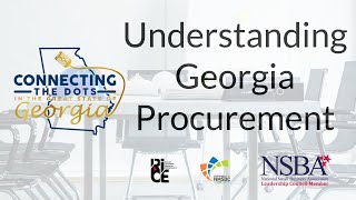 Understanding Georgia Procurement Opportunities $50,000 or higher - Connecting the Dots in Georgia