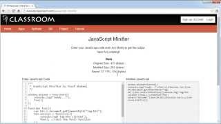DYclassroom | JavaScript Minifier