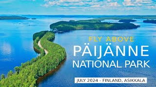 Relaxing Flying above Päijänne National Park, July 25th 2024, Asikkala, Finland [4K] #slowtv