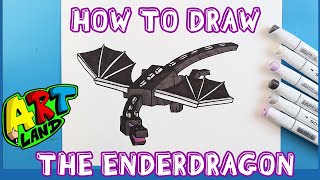 How to Draw THE ENDERDRAGON!!!