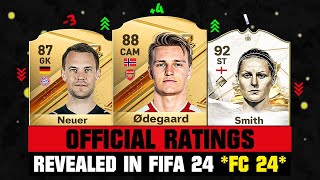 FIFA 24 | OFFICIAL PLAYER RATINGS REVEALED (EAFC 24)! 😱🔥 ft. Odegaard, Neuer, Smith…