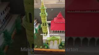 miniatur masjid dari karton #kreasikardusbekas