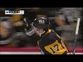 sidney crosby sets up bryan rust to cap penguins four goal first period