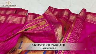 Traditional Yeola Paithani Saree | Double Pallu Paithani | Self Pink Collar | 📞 904 911 9111