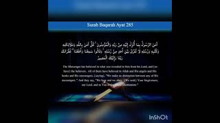 Surah Al Baqarah 285 -286