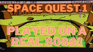 Space Quest 1 - Played on a REAL 8088 PC from 1986 - Part 1