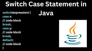 #12 Switch Case Statement in Java