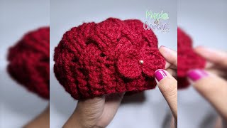 Boina en PUNTO CRUZ para bebé (paso a paso) || Mundo del Crochet 🧶