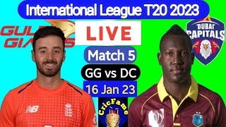 Gulf Giants vs Dubai Capitals | International League T20 2023 - 5th Match | GG vs DC