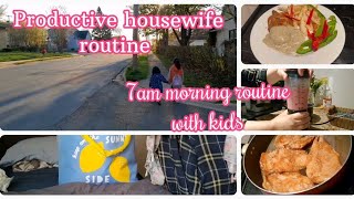 7am morning routine with kids🌼Productive housewife routine🌿daily routine @Homemakeramber