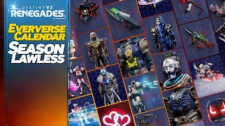 Destiny 2 Renegades - Eververse Calendar
