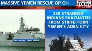 350 Indians Board INS Sumitra, Rescued From Yemen