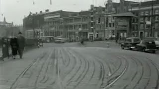 1955: Tramstaking in Amsterdam - oude filmbeelden