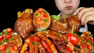 Enjoy eating spicy squid tentacles​​ \u0026​ Pork trotters