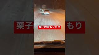 高速道路通行止めで雪もりもりの栗子峠。#shorts