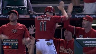 Trumbo plates Owings, Pollock scores on throw