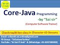 191. CharArrayWriter Class in Character IO Streams || Input Streams || Output Streams ||Java Streams