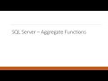 Aggregate Function - SQL | what is AggregateFunction in SQL | Count(),Min(), Max(), Sum(), Avg |#sql