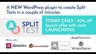 AB Split Test, a new WordPress plugin to create Split Tests in a couple of minutes