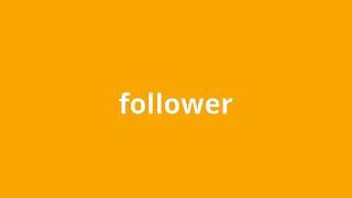 what is the meaning of follower.