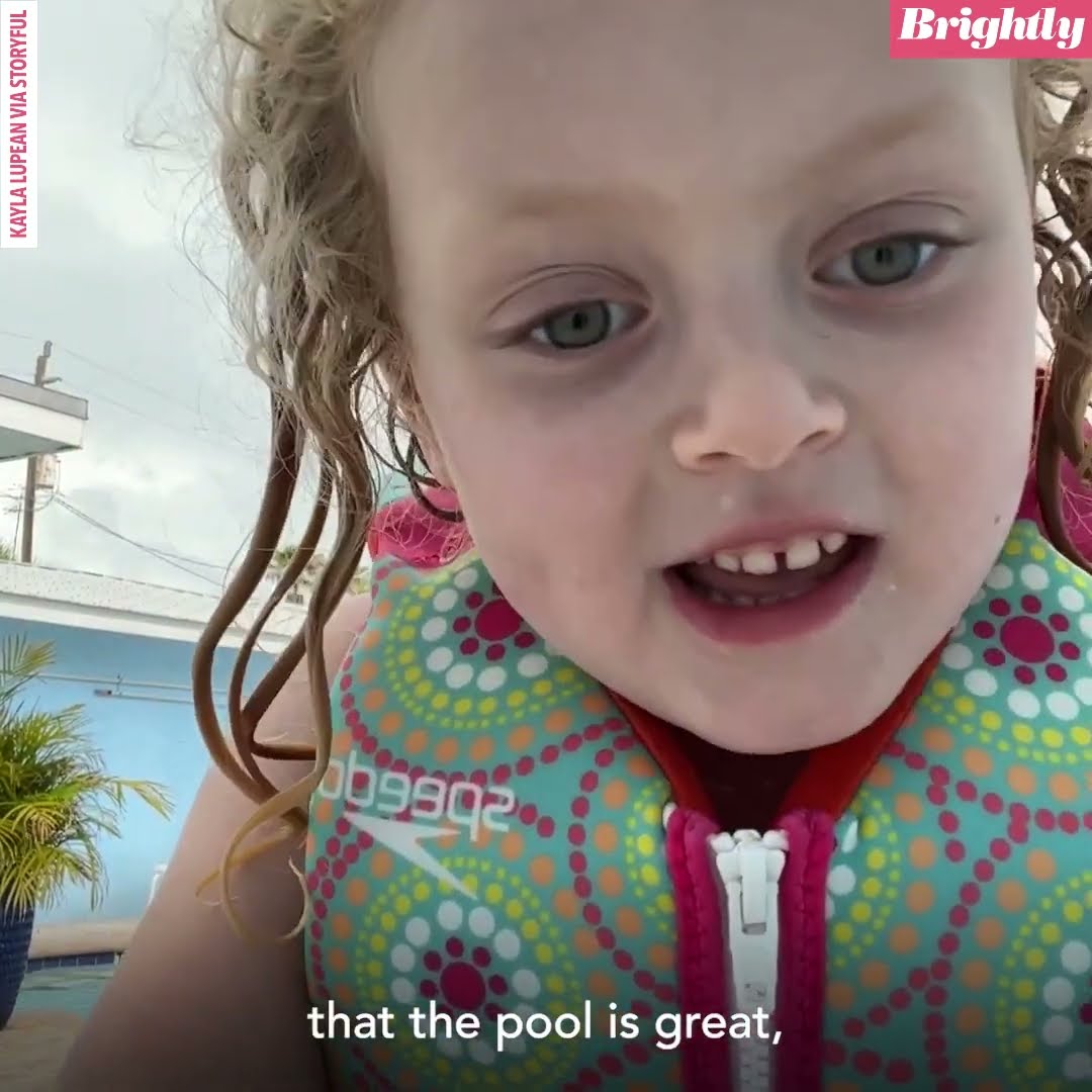 Young girl shares thank you message for her mom while on vacation