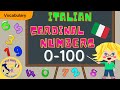 Italian CARDINAL NUMBERS 0-100 (with quiz)