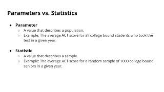 Ch 1 Samples, Stats, Populations, Parameters, Sampling Error