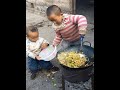 Adorable Little chef Cooking food